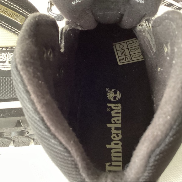 Timberland Hiking Boots size 8, Black and cream lace up, Leather - Picture 12 of 13